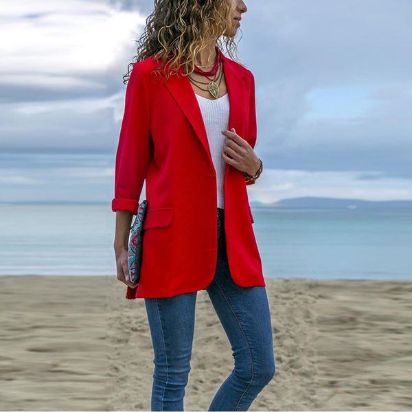 fashion elegant autumn women blazers work office lady suit slim black button business blazer coat women suit jacket, White;black
fashion elegant autumn women blazers work office lady suit slim black button business blazer coat women suit jacket, White;black