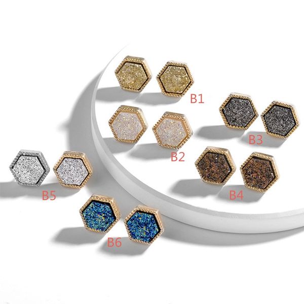 kendra 6colors mini druzy drusy scott earrings gold plated imitation crystal stone earin, Silver
kendra 6colors mini druzy drusy scott earrings gold plated imitation crystal stone earin, Silver