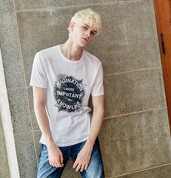 short-sleeved cotton summer spring white new casual straight trend men's black t-shirt and multi-color letter and ml-mr rmjjk
short-sleeved cotton summer spring white new casual straight trend men's black t-shirt and multi-color letter and ml-mr rmjjk