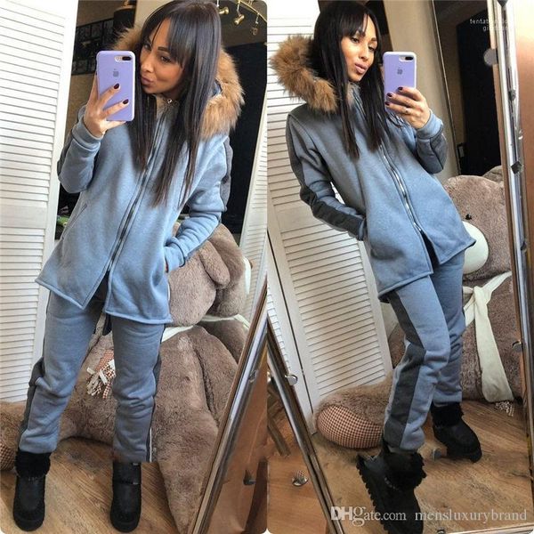 collar designer 2pcs sports suits fashion casual womens clothing streetwear autumn winter women hooded tracksuits fur, Gray
collar designer 2pcs sports suits fashion casual womens clothing streetwear autumn winter women hooded tracksuits fur, Gray