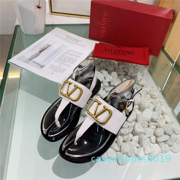 2020 r classic women casual shoes summer sandals luxury flat heel 3 colors water-stained leather texture c19, Black
2020 r classic women casual shoes summer sandals luxury flat heel 3 colors water-stained leather texture c19, Black