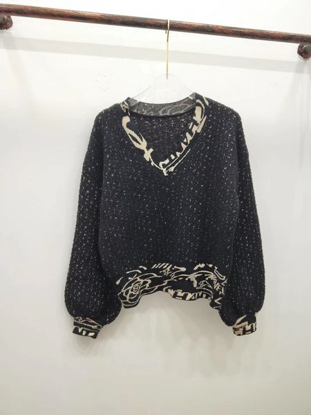 2019 milan runway sweater v neck long sleeve women's sweater high end jacquard pullover women designer sweater 10.22-9, White;black
2019 milan runway sweater v neck long sleeve women's sweater high end jacquard pullover women designer sweater 10.22-9, White;black