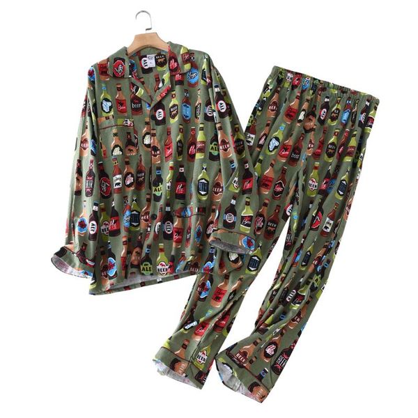new spring fashion printing 100% cotton pajamas sets mens sleepwear casual male home clothing pyjamas men homewear plus size, Black;brown
new spring fashion printing 100% cotton pajamas sets mens sleepwear casual male home clothing pyjamas men homewear plus size, Black;brown