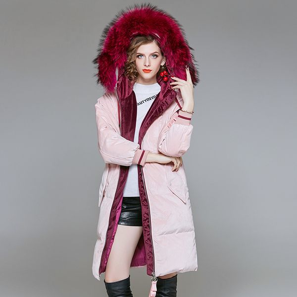 winter fashion brand good quality big natural fur hooded thicker duck down coat female fluffy thicker warm down parkas wq715, Black 
winter fashion brand good quality big natural fur hooded thicker duck down coat female fluffy thicker warm down parkas wq715, Black