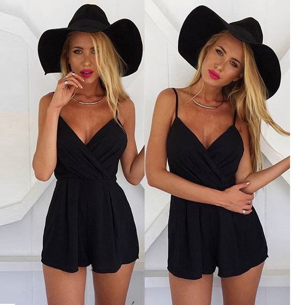 women deep v neck sleeveless spaghetti strap romper new fashion summer playsuits clubwear female party jumpsuit bigsweety, Black;white
women deep v neck sleeveless spaghetti strap romper new fashion summer playsuits clubwear female party jumpsuit bigsweety, Black;white