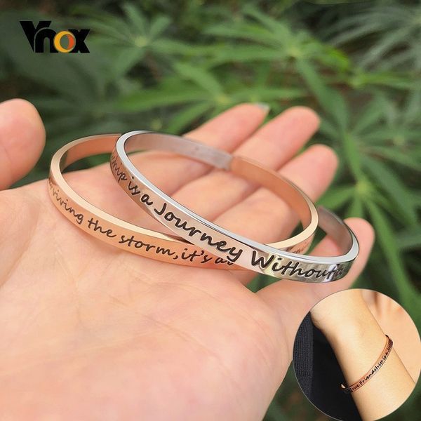 vnox fashion rose gold stainless steel bangle for women friendship cuff bracelets a true friendship is a journey without an end, White
vnox fashion rose gold stainless steel bangle for women friendship cuff bracelets a true friendship is a journey without an end, White