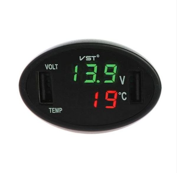vst car digital led thermometer voltmeter auto dual usb charger battery monitor temperature gauge
vst car digital led thermometer voltmeter auto dual usb charger battery monitor temperature gauge