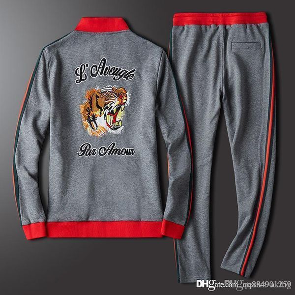 luxury tracksuit jogger suits jacket pants sets mens designer tracksuits tiger head sweater sportswear brand sweat suits size -4xl, Gray
luxury tracksuit jogger suits jacket pants sets mens designer tracksuits tiger head sweater sportswear brand sweat suits size -4xl, Gray