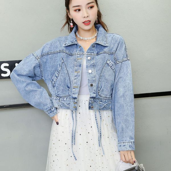 jacket female short section early 2020 spring and autumn new women's loose retro denim clothings, Black;brown
jacket female short section early 2020 spring and autumn new women's loose retro denim clothings, Black;brown