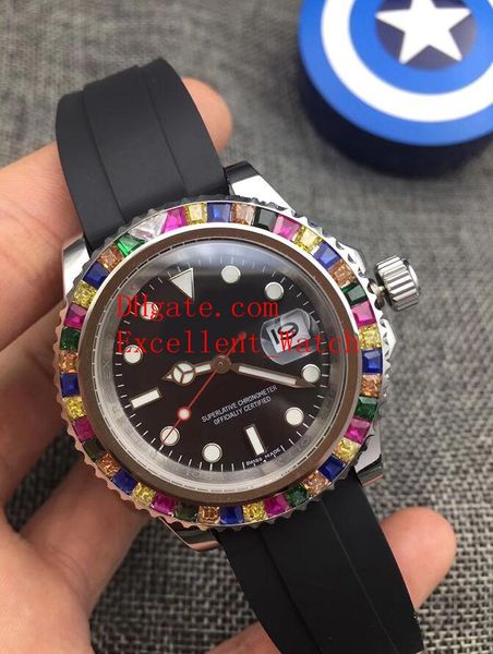 new mens watches 40 mm 116695sats 116695 rainbow diamond bezel black dial asia 2813 automatic rubber strap mens watch watches christmas g, Slivery;brown
new mens watches 40 mm 116695sats 116695 rainbow diamond bezel black dial asia 2813 automatic rubber strap mens watch watches christmas g, Slivery;brown