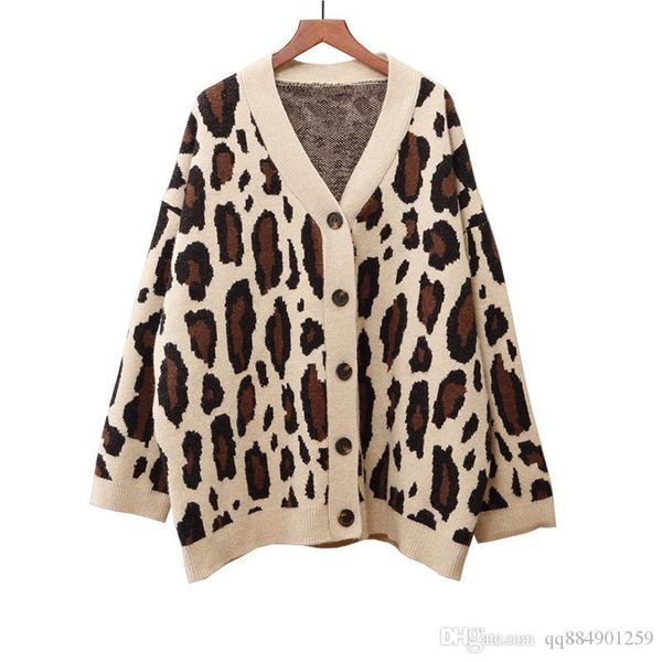 2020 autumn new fashion leopard jacquard embroidery womens t shirts loose knit cardigan luxury women designer sweaters size s-l, White;black
2020 autumn new fashion leopard jacquard embroidery womens t shirts loose knit cardigan luxury women designer sweaters size s-l, White;black