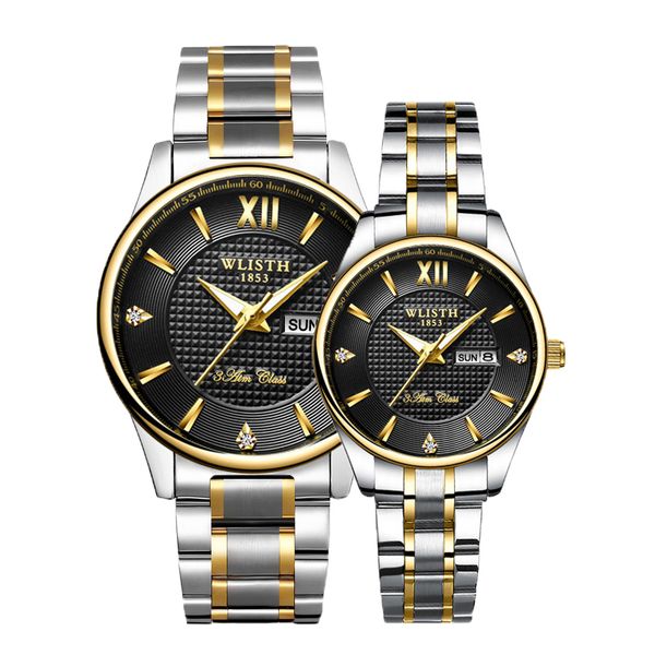 wlisth brand women watch couple luxury fashion business calendar men watches lovers waterproof luminous quartz wristwatch, Slivery;brown
wlisth brand women watch couple luxury fashion business calendar men watches lovers waterproof luminous quartz wristwatch, Slivery;brown