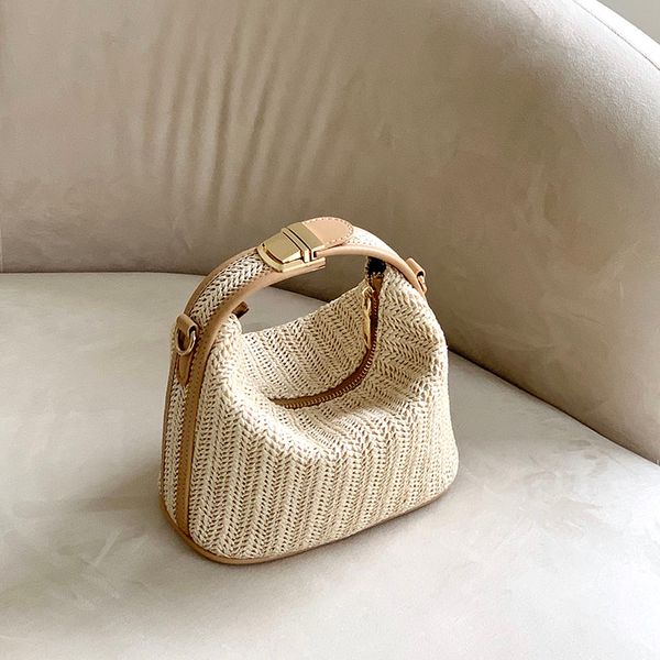 bag 2020 korean version of the summer new fashion straw handbag hand bag handbag wild shoulder diagonal package tide