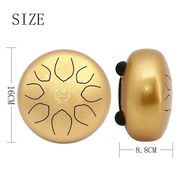 m mbat 6 inch steel tongue drum 8 tune hand pan drum tank hang drum with drumsticks carrying bag percussion instruments
m mbat 6 inch steel tongue drum 8 tune hand pan drum tank hang drum with drumsticks carrying bag percussion instruments