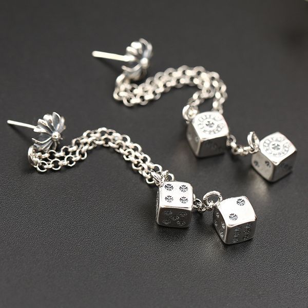 Hot new 925 sterling silver jewelry antique silver hand-made designer cross with dice charm stud earrings craps cute jewelry for gift
Hot new 925 sterling silver jewelry antique silver hand-made designer cross with dice charm stud earrings craps cute jewelry for gift