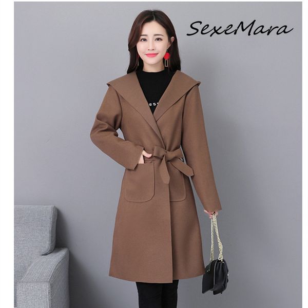 autumn winter vintage belt cashmere women coats 2019 korean style fashion hooded oversized coats, Black
autumn winter vintage belt cashmere women coats 2019 korean style fashion hooded oversized coats, Black