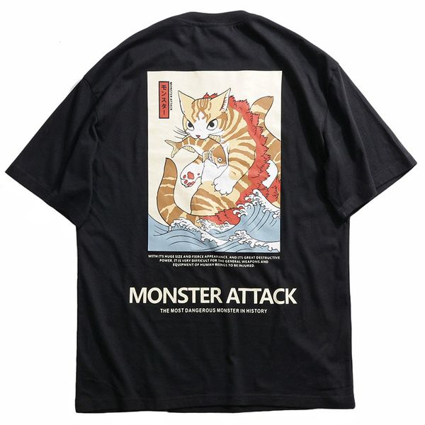 sifan 2019 men hip hop t shirt streetwear monster cat t-shirts harajuku japan style funny tshirt summer short sleeve cotton tees, White;black
sifan 2019 men hip hop t shirt streetwear monster cat t-shirts harajuku japan style funny tshirt summer short sleeve cotton tees, White;black