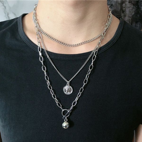 diezi hip hop vintage men multilayer ball coin pendant necklace couple geometric silver color chain choker necklaces for women
diezi hip hop vintage men multilayer ball coin pendant necklace couple geometric silver color chain choker necklaces for women