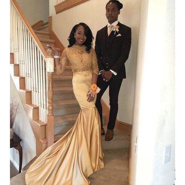 modern african gold prom bridesmaid dresses see through sheer neck lace sleeves evening dress real p long, Black;red
modern african gold prom bridesmaid dresses see through sheer neck lace sleeves evening dress real p long, Black;red