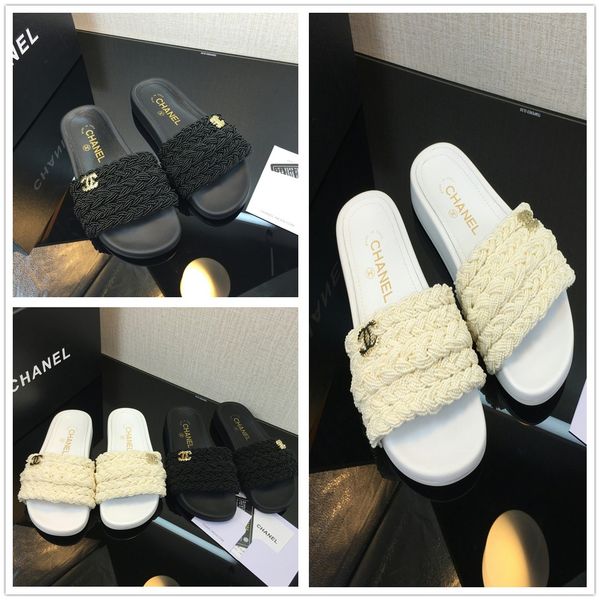 new design luxury h sandals and slippers women summer fashion wear leather pearl chain slippers new travel wild flat sandals sandals slipper, Black
new design luxury h sandals and slippers women summer fashion wear leather pearl chain slippers new travel wild flat sandals sandals slipper, Black