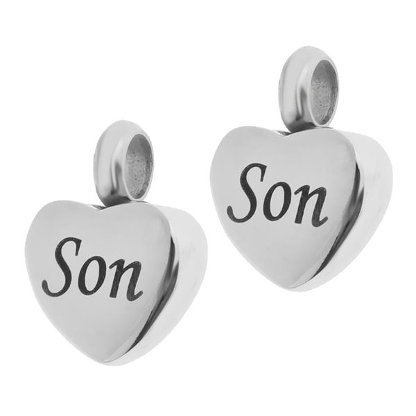 2 piece memorial stainless steel heart urn pendant cremation ash gift son, Silver
2 piece memorial stainless steel heart urn pendant cremation ash gift son, Silver