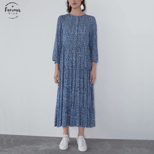 casual summer women dress printed round neck pleated dress loose long maxi holiday long sleeve maxi vestidos, Black;gray
casual summer women dress printed round neck pleated dress loose long maxi holiday long sleeve maxi vestidos, Black;gray