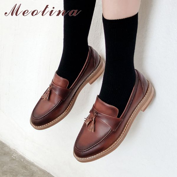 meotina cow leather flats women shoes natural genuine leather flat loafers shoes fringe mixed colors round toe lady 34-40, Black
meotina cow leather flats women shoes natural genuine leather flat loafers shoes fringe mixed colors round toe lady 34-40, Black