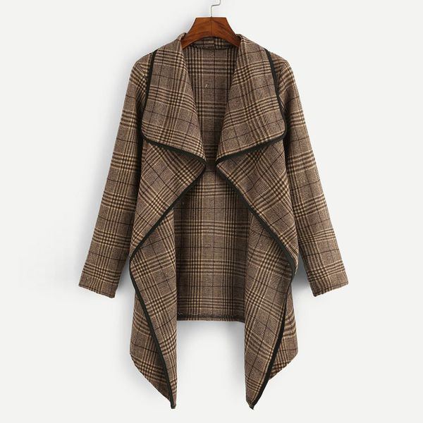 women plaid open front long sleeve coat jacket parka outwear cardigan coat abrigos mujer elegante #4n28 #f, Black
women plaid open front long sleeve coat jacket parka outwear cardigan coat abrigos mujer elegante #4n28 #f, Black