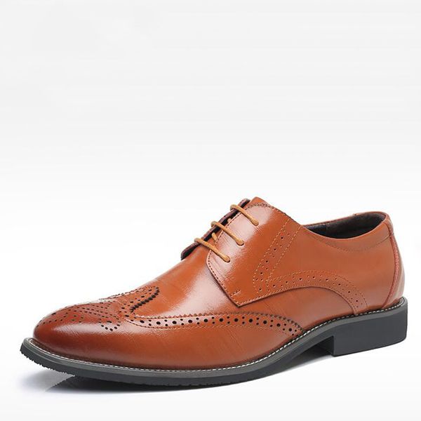 men formal brogue shoes luxury men's fashion leather shoes big size flat shoes for male, Black
men formal brogue shoes luxury men's fashion leather shoes big size flat shoes for male, Black