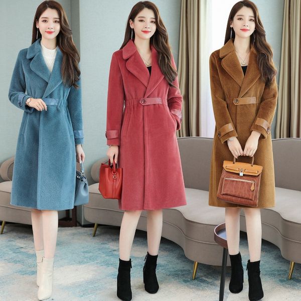 2019 popular autumn and winter new long coat korean version of the slim thick fashion imitation water jacket, Black
2019 popular autumn and winter new long coat korean version of the slim thick fashion imitation water jacket, Black