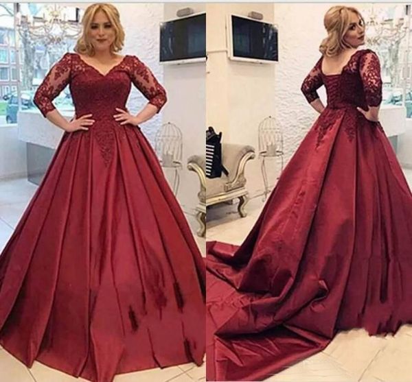 wine red long evening dress lace with seeves corset back formal event gown plus size custom made, Black;red
wine red long evening dress lace with seeves corset back formal event gown plus size custom made, Black;red
