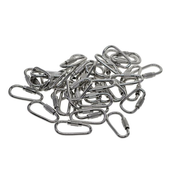 50pcs locking carabiner d shape buckle pack, keychain clip, snap key chain clip hook screw gate buckle
50pcs locking carabiner d shape buckle pack, keychain clip, snap key chain clip hook screw gate buckle