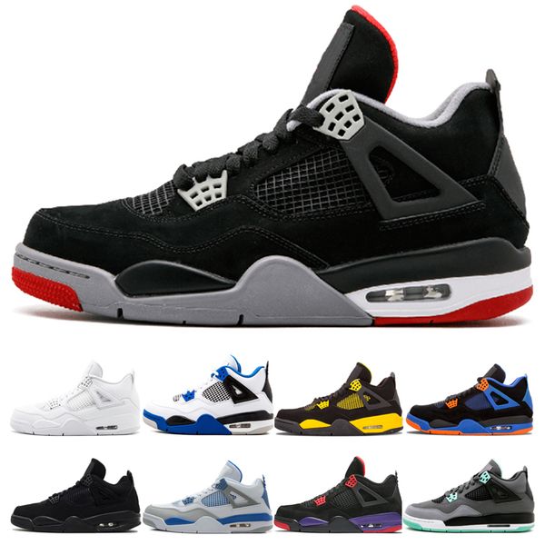 Designer 4 men basketball shoes 4s Bred White Cement Pure Money Black Cat Royalty Raptors Military Blue Alternate 89 Thunder Sports shoes
Designer 4 men basketball shoes 4s Bred White Cement Pure Money Black Cat Royalty Raptors Military Blue Alternate 89 Thunder Sports shoes