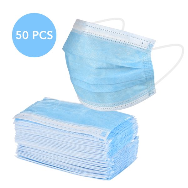 50pcs fast shipping disposable face masks 3 layers efficient anti haze prevent droplet transmission waterproof anti-dust mask
50pcs fast shipping disposable face masks 3 layers efficient anti haze prevent droplet transmission waterproof anti-dust mask