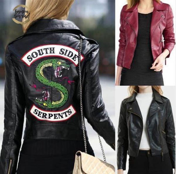 riverdale 2019 pu printed southside riverdale serpents jackets women riverdale serpents streetwear leather jacket drop shipping, Black;brown
riverdale 2019 pu printed southside riverdale serpents jackets women riverdale serpents streetwear leather jacket drop shipping, Black;brown