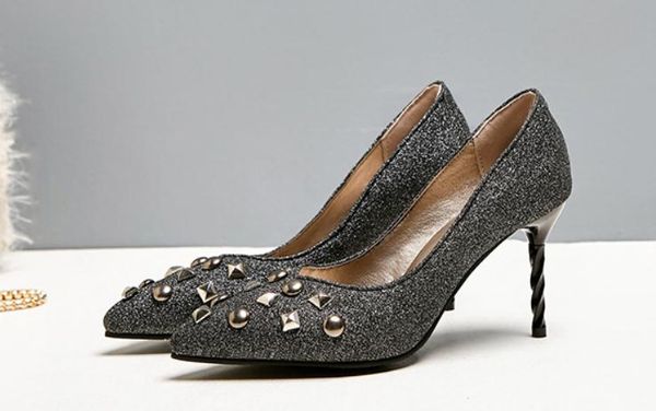 women's shoes in spring and autumn high fine heel pointed end sequined cloth@2029, Black
women's shoes in spring and autumn high fine heel pointed end sequined cloth@2029, Black