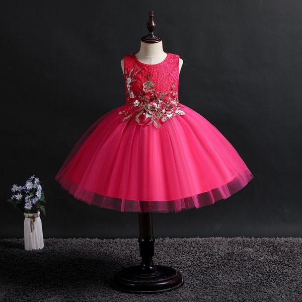 girls sleeveless short lace princess skirt flower girl wedding dress skirt children stage performance puffy dress, Red
girls sleeveless short lace princess skirt flower girl wedding dress skirt children stage performance puffy dress, Red