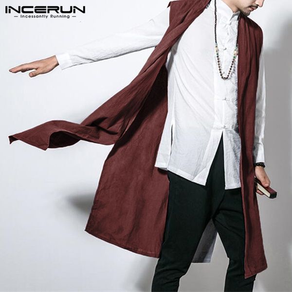 men's vests autumn men cardigan sleeveless cotton vest retro trench long jacket overcoat coat 5xl hombre outwear, Black;white
men's vests autumn men cardigan sleeveless cotton vest retro trench long jacket overcoat coat 5xl hombre outwear, Black;white