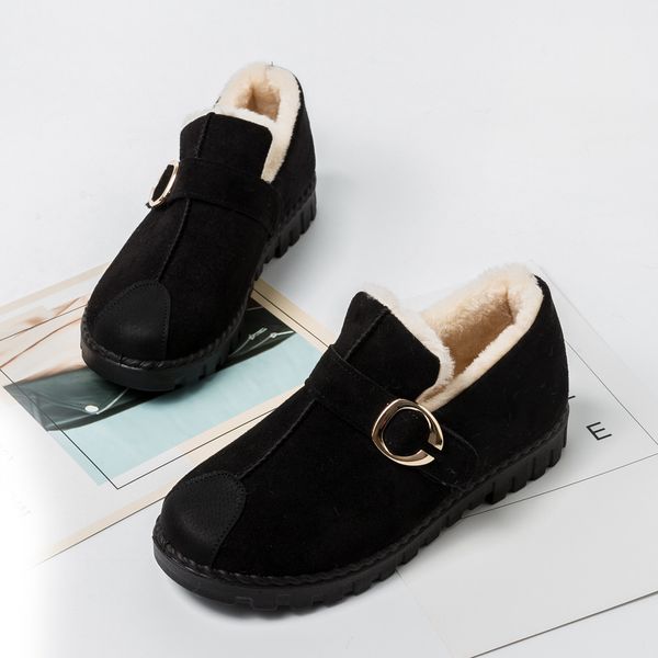 2019 winter snow boots women ankle boots slip-on warm fur short boot thick classic suede low heel shoes soft for mom boat shoes, Black
2019 winter snow boots women ankle boots slip-on warm fur short boot thick classic suede low heel shoes soft for mom boat shoes, Black