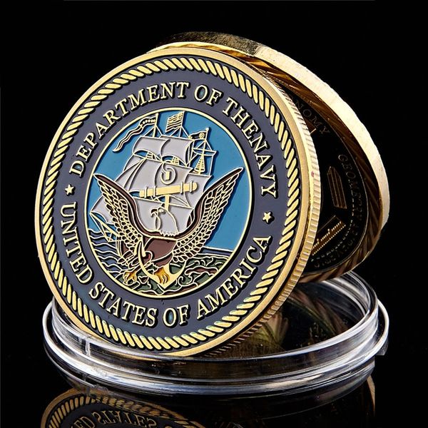 Military Challenge Coin American Department Of Navy Army 1 oz Gold Plated Coin Metal Crafts W/Capsule
Military Challenge Coin American Department Of Navy Army 1 oz Gold Plated Coin Metal Crafts W/Capsule