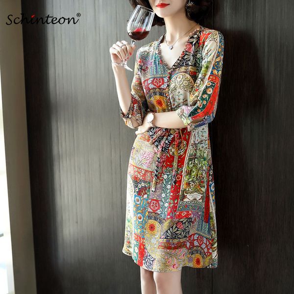 2020 women summer 100% real silk print dress v-neck western style with adjustable belt, Black;gray
2020 women summer 100% real silk print dress v-neck western style with adjustable belt, Black;gray