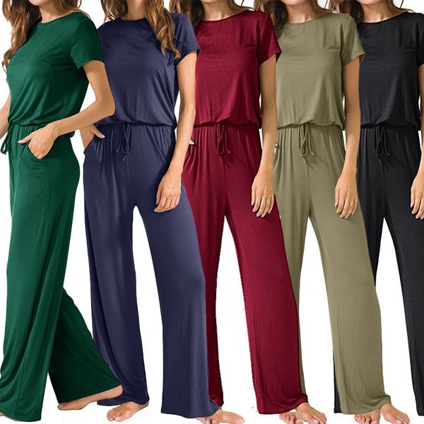 wontive 2020 new arrived women's short sleeve loose wide legs casual jumpsuits with pockets, Black;white
wontive 2020 new arrived women's short sleeve loose wide legs casual jumpsuits with pockets, Black;white