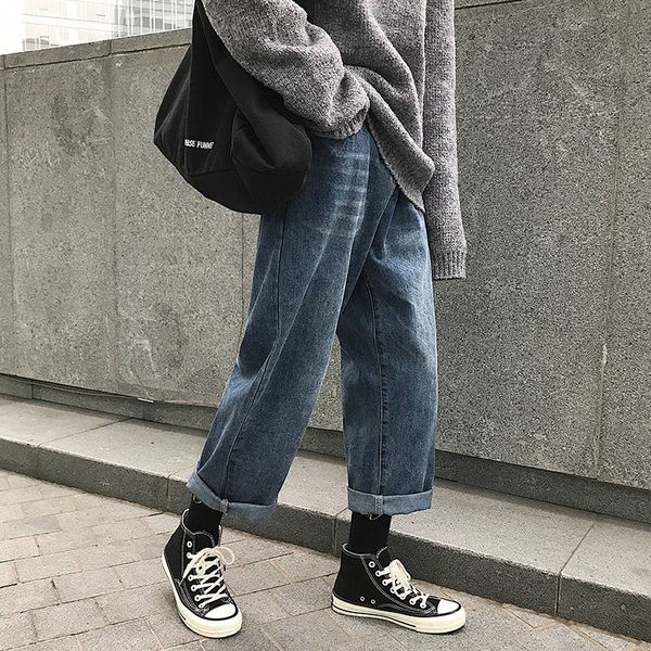 high waist jeans new harajuku retro 2020 fashion washed denim wide leg jeans plus size was thin straight female pants tide, Blue
high waist jeans new harajuku retro 2020 fashion washed denim wide leg jeans plus size was thin straight female pants tide, Blue