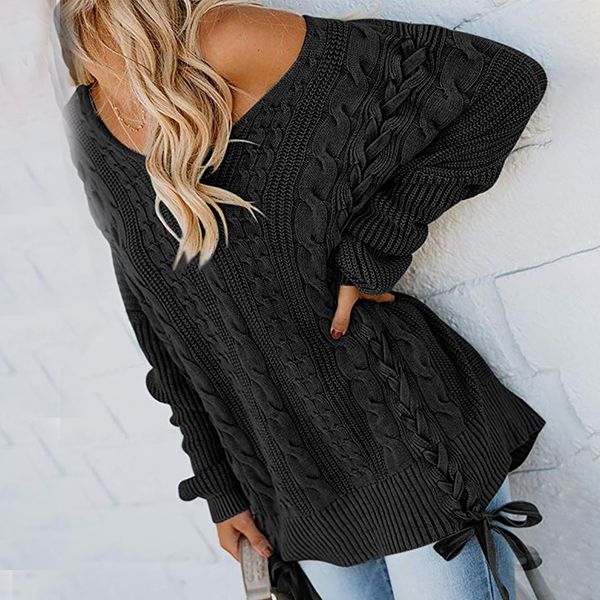 women v neck casual shopping artificial wool home daily solid stylish street knitted jumper autumn winter dating long sleeve, White;black
women v neck casual shopping artificial wool home daily solid stylish street knitted jumper autumn winter dating long sleeve, White;black