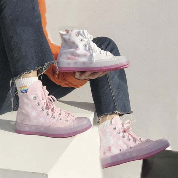 chuck 70s cherry blossoms pink white flower women canvas sneakers shoes powder jelly bottom girls 1970s casual skate trainers 35-39
chuck 70s cherry blossoms pink white flower women canvas sneakers shoes powder jelly bottom girls 1970s casual skate trainers 35-39