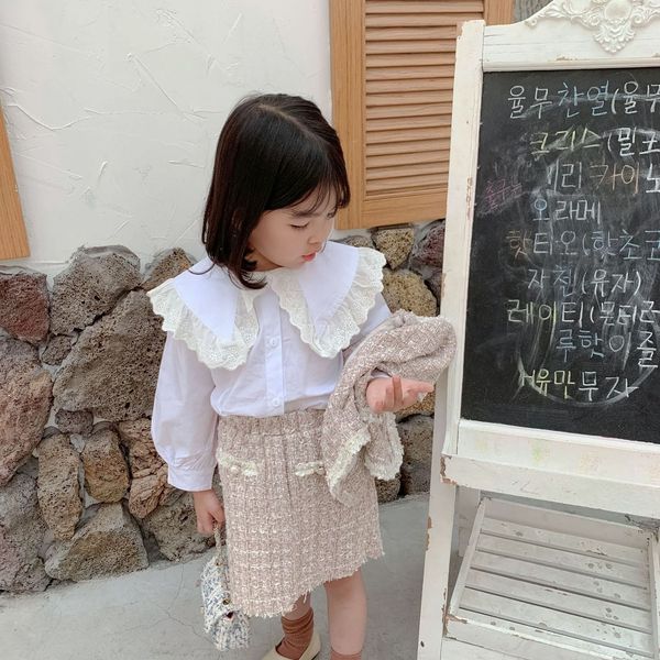 2019 autumn new arrival girls lace collar blouse kids white long sleeve blouses baby girl blouse white shirt t200229, White;black
2019 autumn new arrival girls lace collar blouse kids white long sleeve blouses baby girl blouse white shirt t200229, White;black