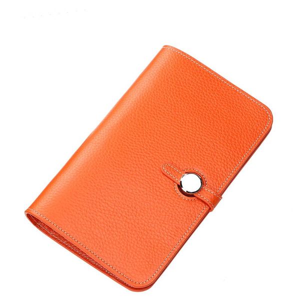 real leather clutch wallet classic designers orange leather purse passport book business card folder fashion zero purse with original box, Silver
real leather clutch wallet classic designers orange leather purse passport book business card folder fashion zero purse with original box, Silver