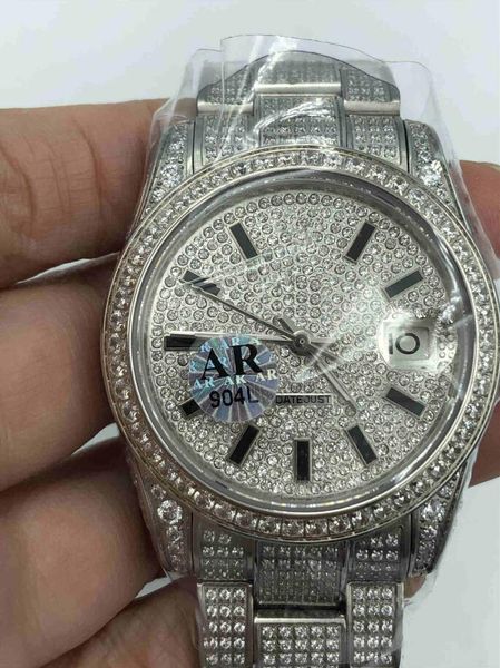 luxury fashion mens automatic mechanical watches 40mm full diamond stainless steel man mens sports wristwatches watches, Slivery;brown
luxury fashion mens automatic mechanical watches 40mm full diamond stainless steel man mens sports wristwatches watches, Slivery;brown