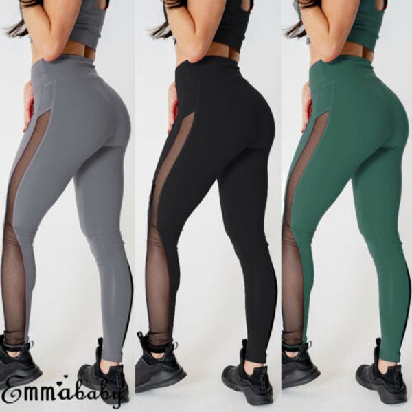 women mesh patchwork elastic high waist yoga fitness leggings running gym sports long pants trousers, White;red
women mesh patchwork elastic high waist yoga fitness leggings running gym sports long pants trousers, White;red
