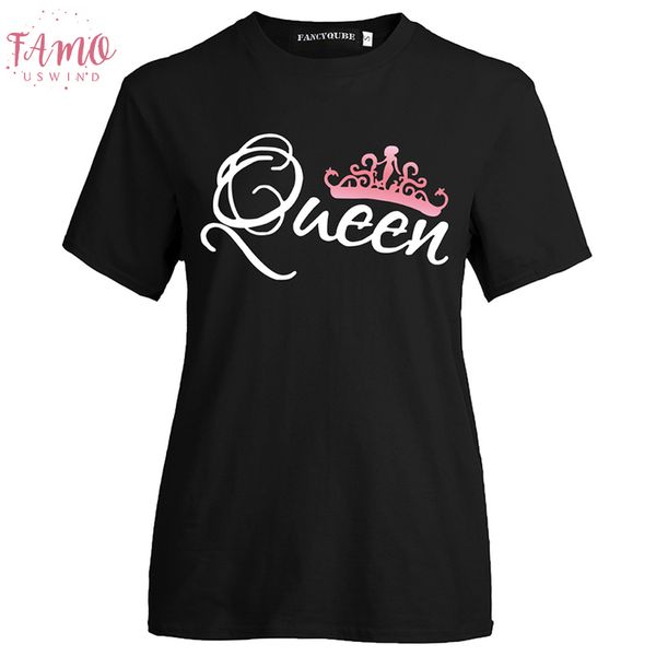 short sleeve t shirt tshirt fashion simple casual king queen letter crown v neck print black couple t shirt shirts for women, White
short sleeve t shirt tshirt fashion simple casual king queen letter crown v neck print black couple t shirt shirts for women, White